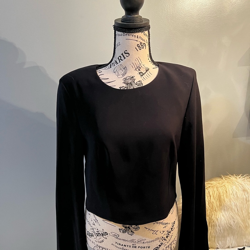 Elizabeth and James Black Crop Top